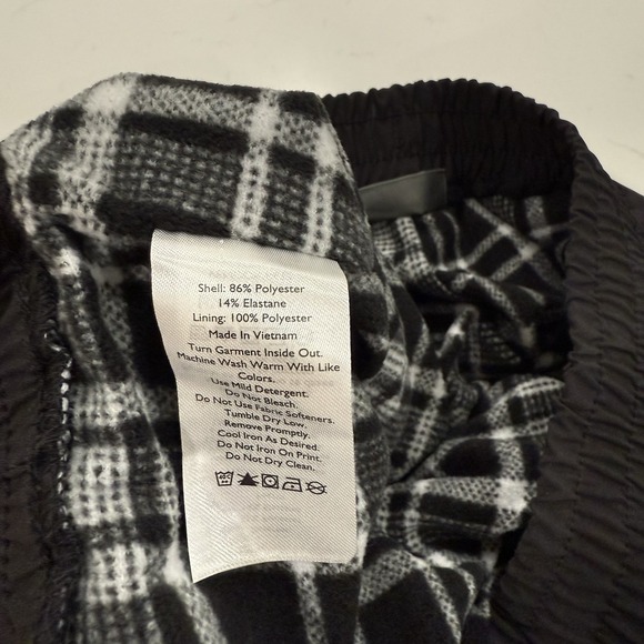 Eddie Bauer Women's Sz 8 Black Drawstring Fleece Lined Hiking Pant Zip Pockets - Picture 9 of 10